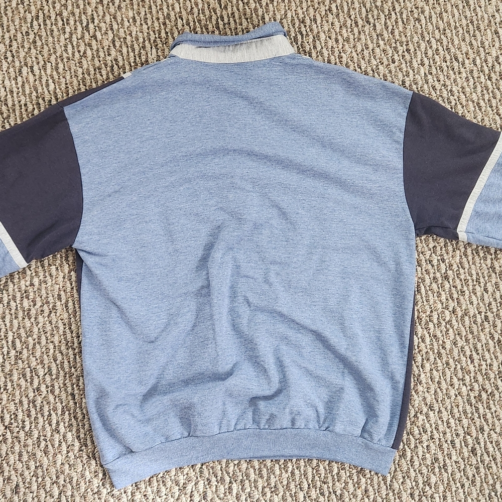 Classics By Palmland Long Sleeve Blue Colorblock Shirt Size Large VTG Grandpa - Picture 6 of 6
